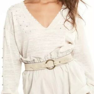 Wildfox Boyd V-Neck Rhinestone Sweater NWT